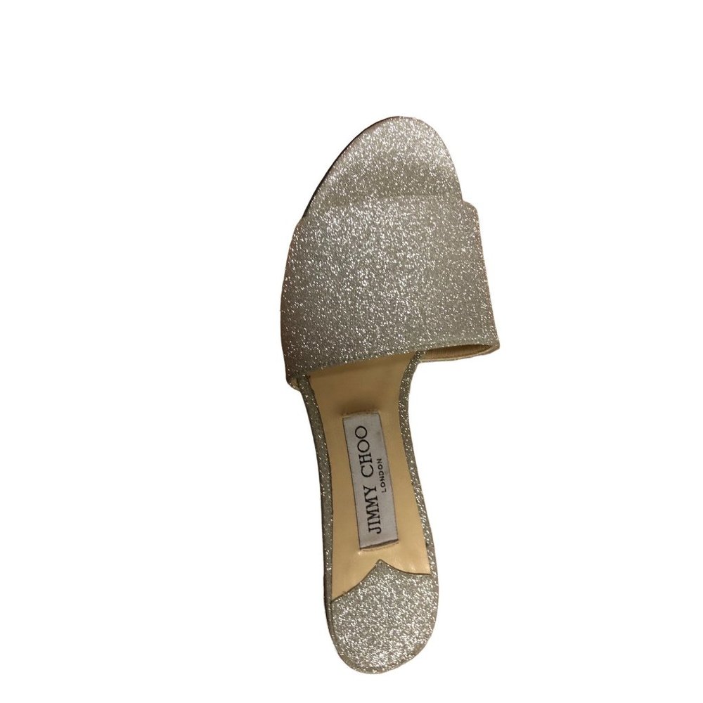 JIMMY CHOO 'STACEY 85' MULES Size 37.5 EUR Pre Owned - Picture 1 of 4